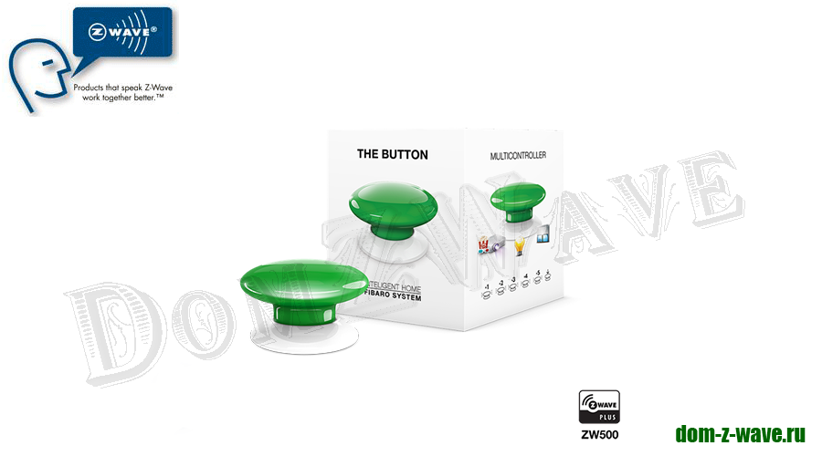 Кнопка управления Fibaro The Button green (зеленая)