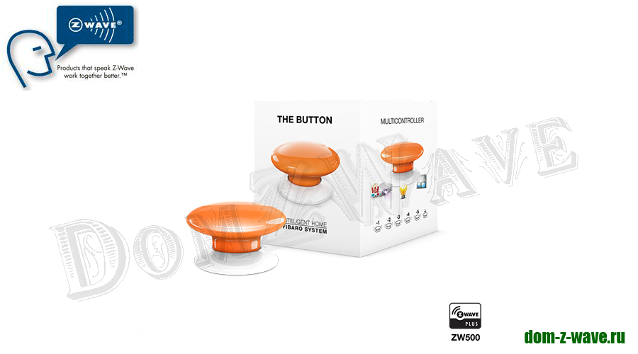 Кнопка управления Fibaro The Button orange (оранжевая)